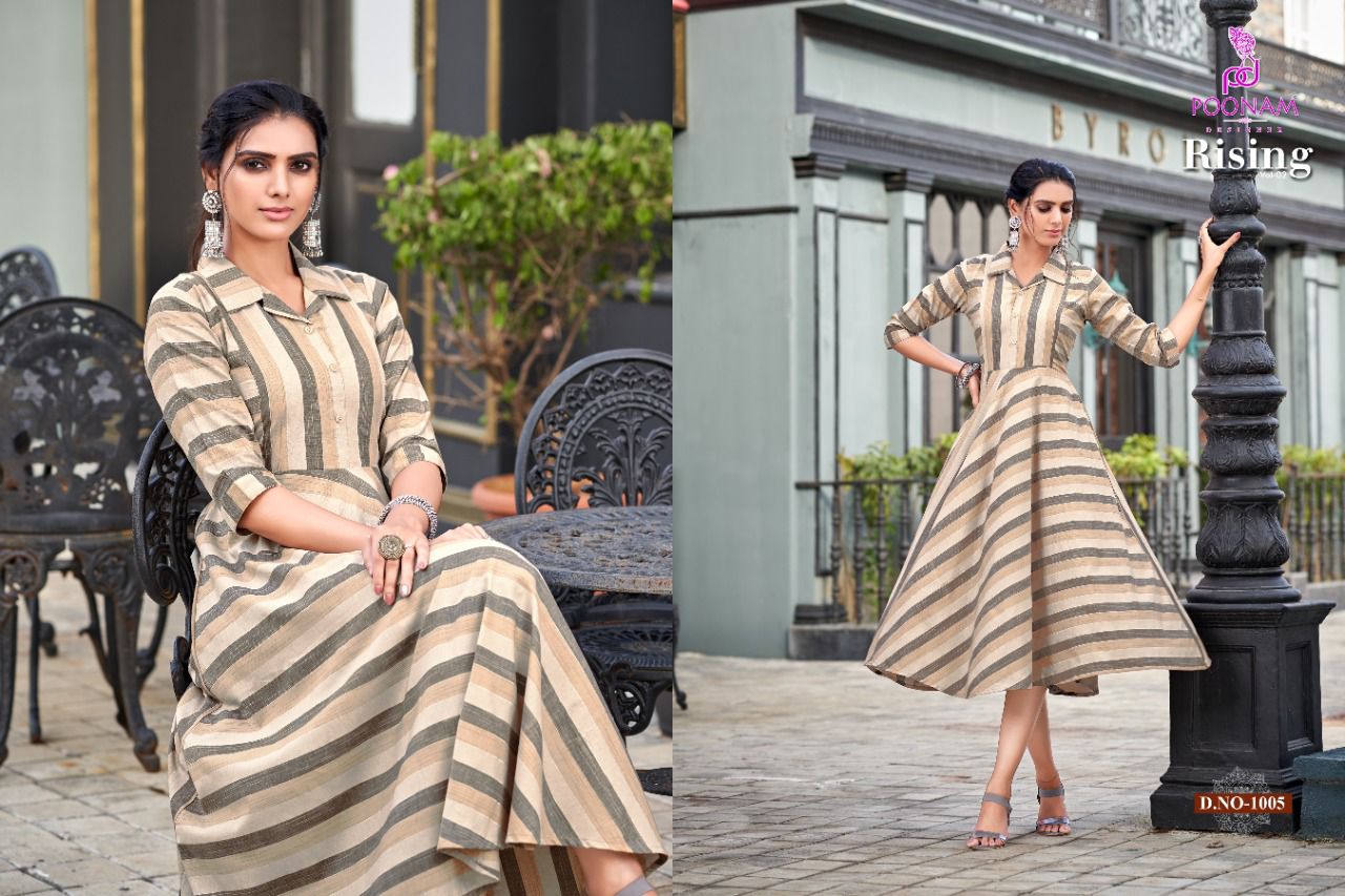 Poonam Rising 2 Trending Cotton Printed Ethnic Wear Kurti Collection